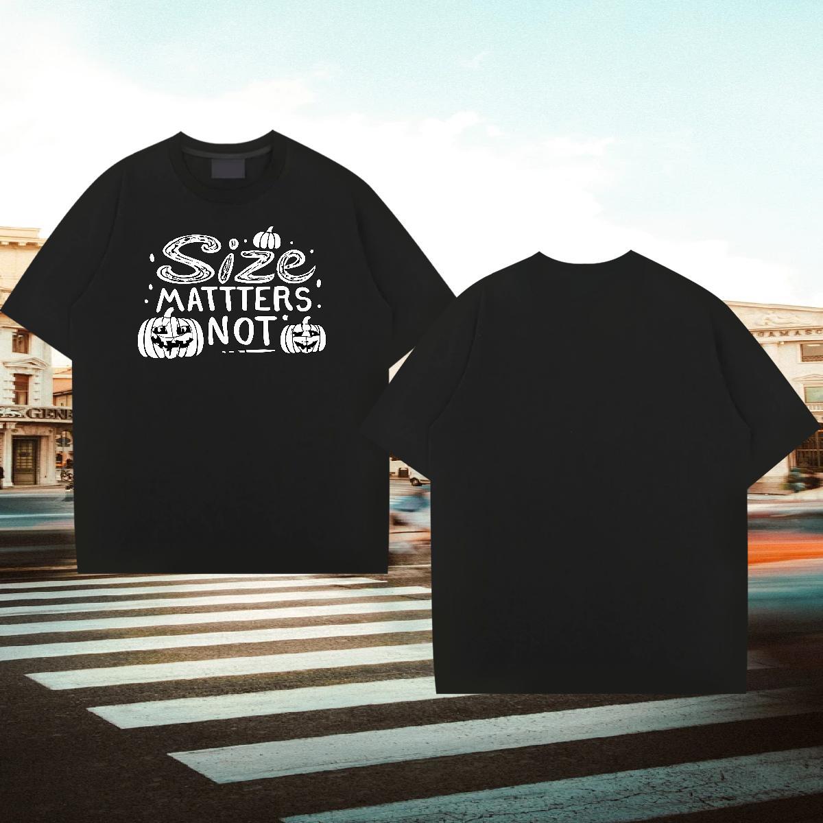 New Designer Men T Shirts 230g Pure Cotton pumpkin Summer Casual Clothes Crew Neck Cool Men Clothes T-Shirt Cartoon Print