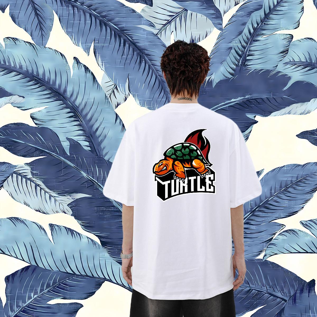 Fashion Designer Men T Shirts 230g Cotton Summer Casual Tees Crew Neck Cool Men Clothes T-Shirt Cartoon Print
