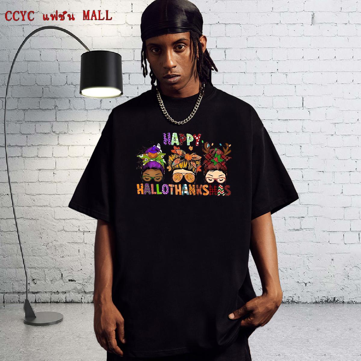 Customized Men T Shirts 230g Pure Cotton halloween Street wear Hip Hop Tops Tees O-Neck Short Sleeve High Quality Couples T Shirts DIY Logo Oversized