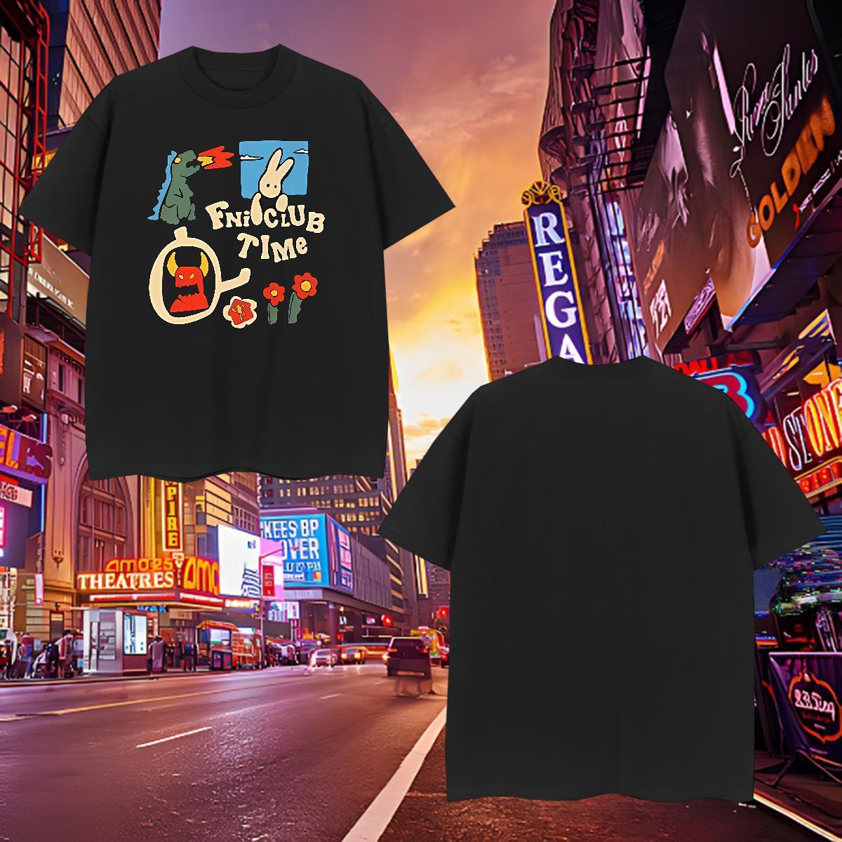 Classic Men Tops Tees 230g Cotton dinosaur Man T Shirts Street Wear Breathable Crew Neck DIY Printed Classic Casual Tee Shirt