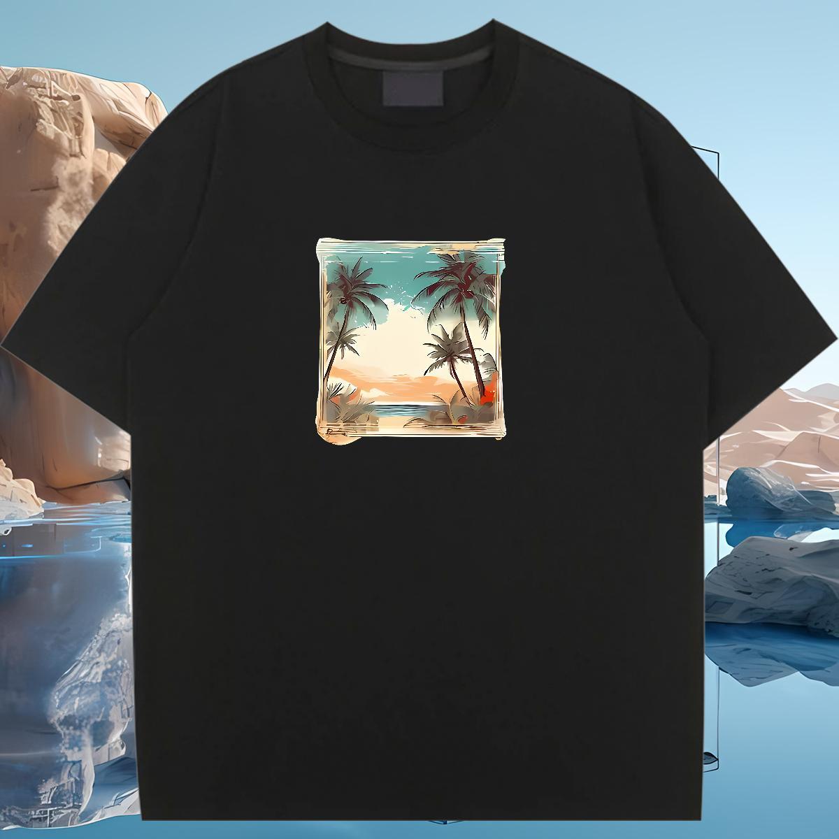 Popular Woman T Shirts Breathable Short Sleeve Lady T shirt DIY Anime sun Street Wear 230g Pure Cotton Designer Tops Tees