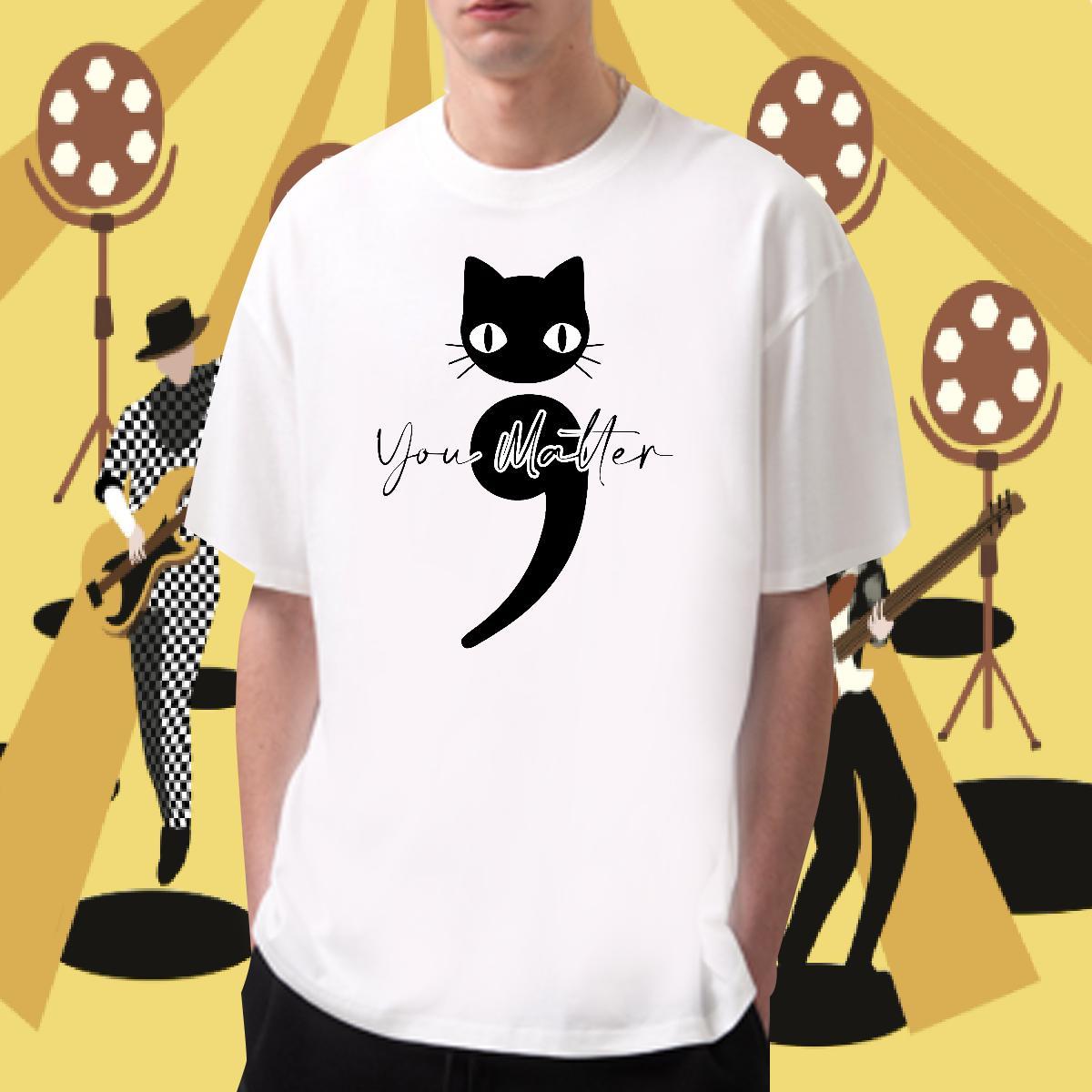 Fashion Designer Men T Shirts 100% Cotton 230g cat High Street Hip Hop Tshirts O-Neck Short Sleeve Popular Men Tshirts Oversized 4XL