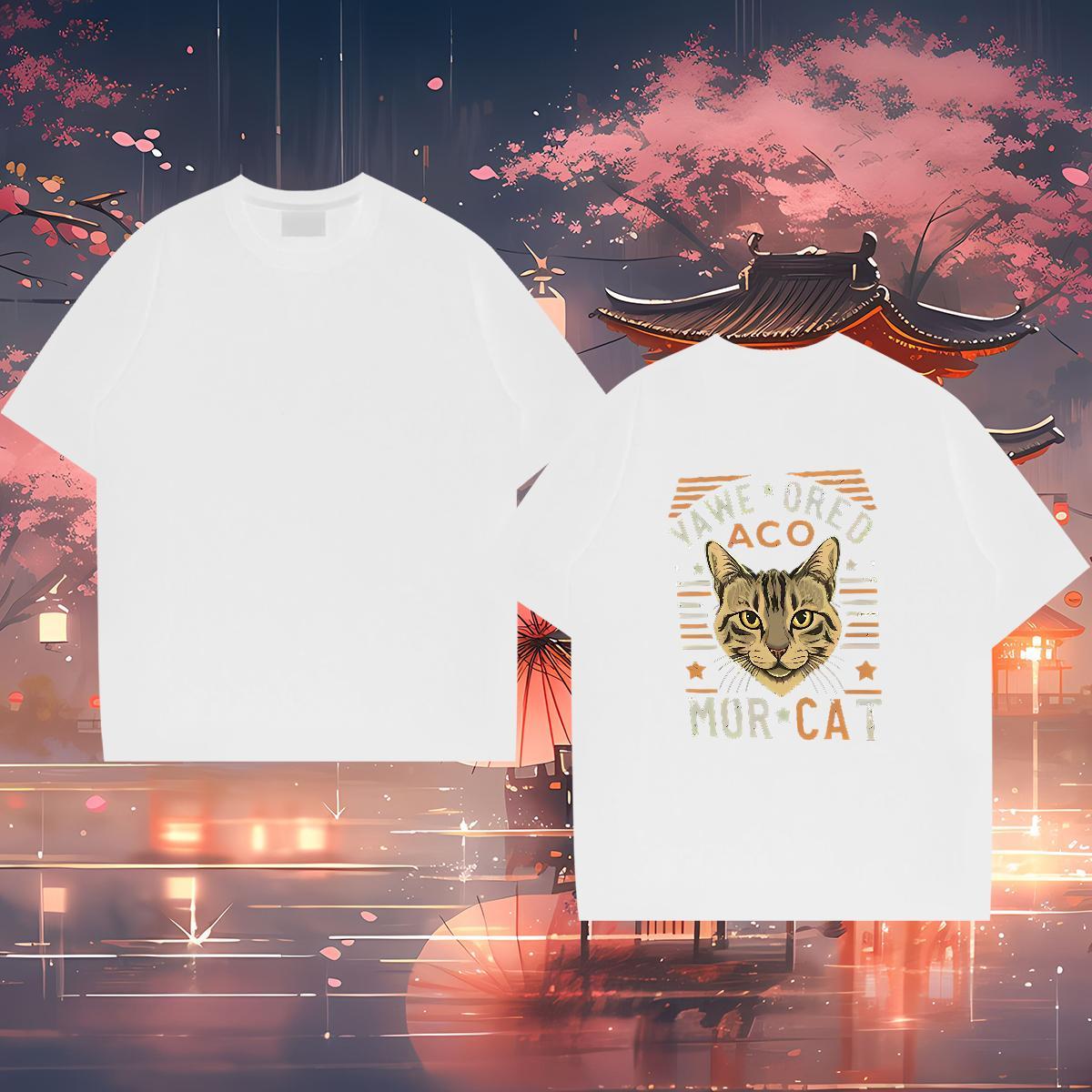 Classic T Shirts Men 100% Cotton 230g cute Casual Clothings Short Sleeve O-Neck Loose Fit Tshirt for Man Woman Custom Cartoon