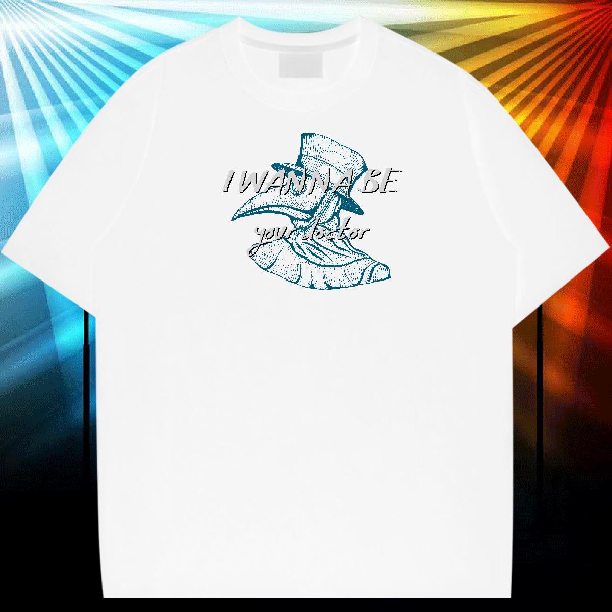 2024 Designer T Shirt For Man 230g 100% Cotton bird Street Tops Shirt Crew Neck Classic Tshirt for Man Woman Plus Size Cartoon