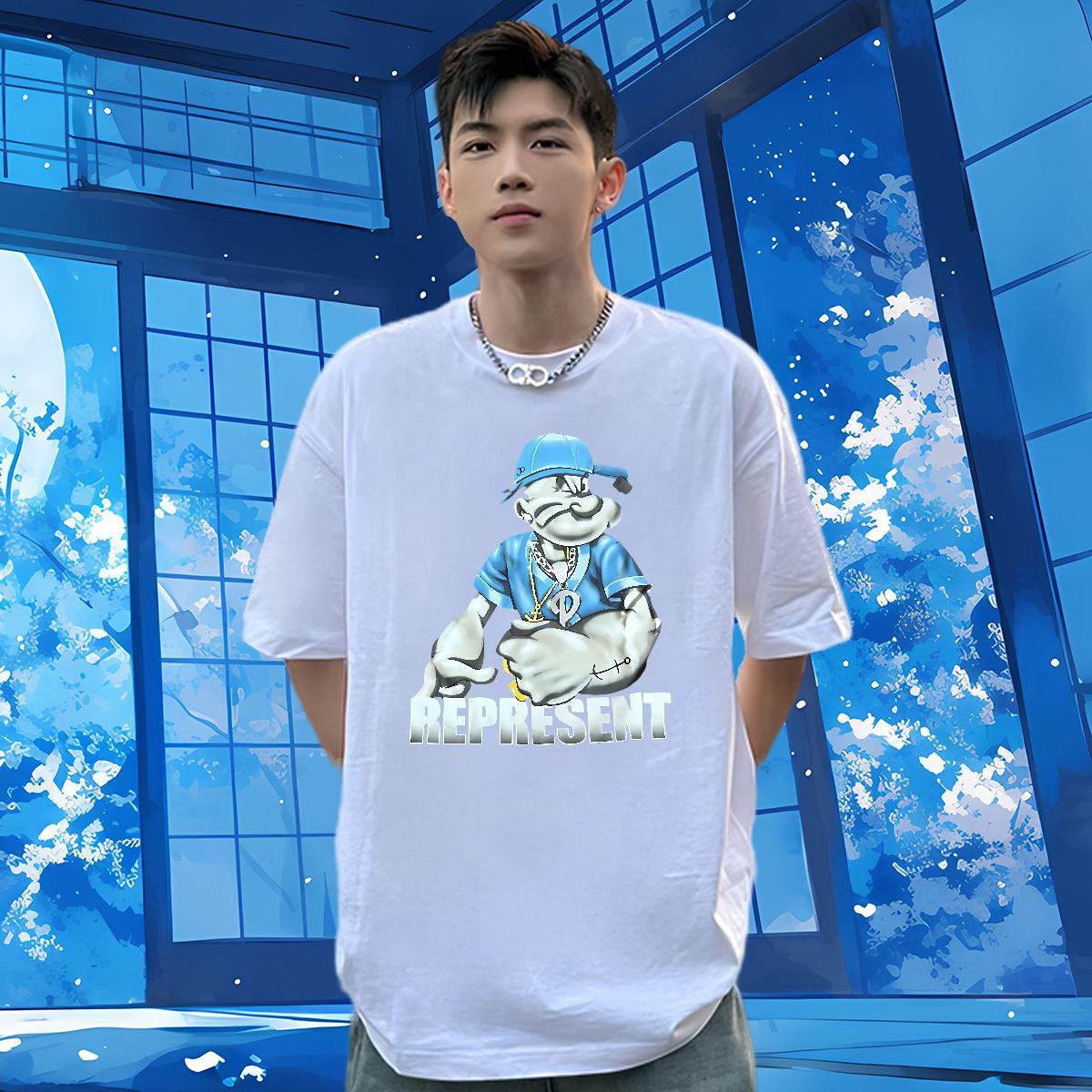 Designer Mens T Shirts 230g Cotton rabbit Outdoor Tops Breathable Short Sleeve Brand Mens Tshirts Plus Size Cartoon