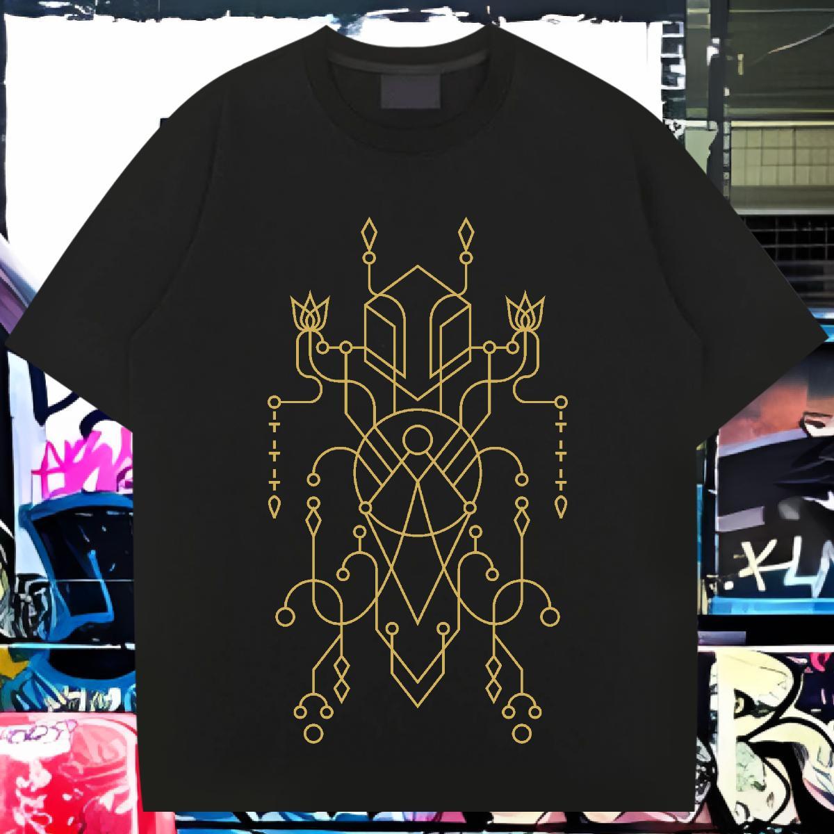 T Shirt For Man 230g Cotton handpainted Street Casual Breathable Short Sleeve Oversized Mens Tshirts Classic Popular Tops Tees