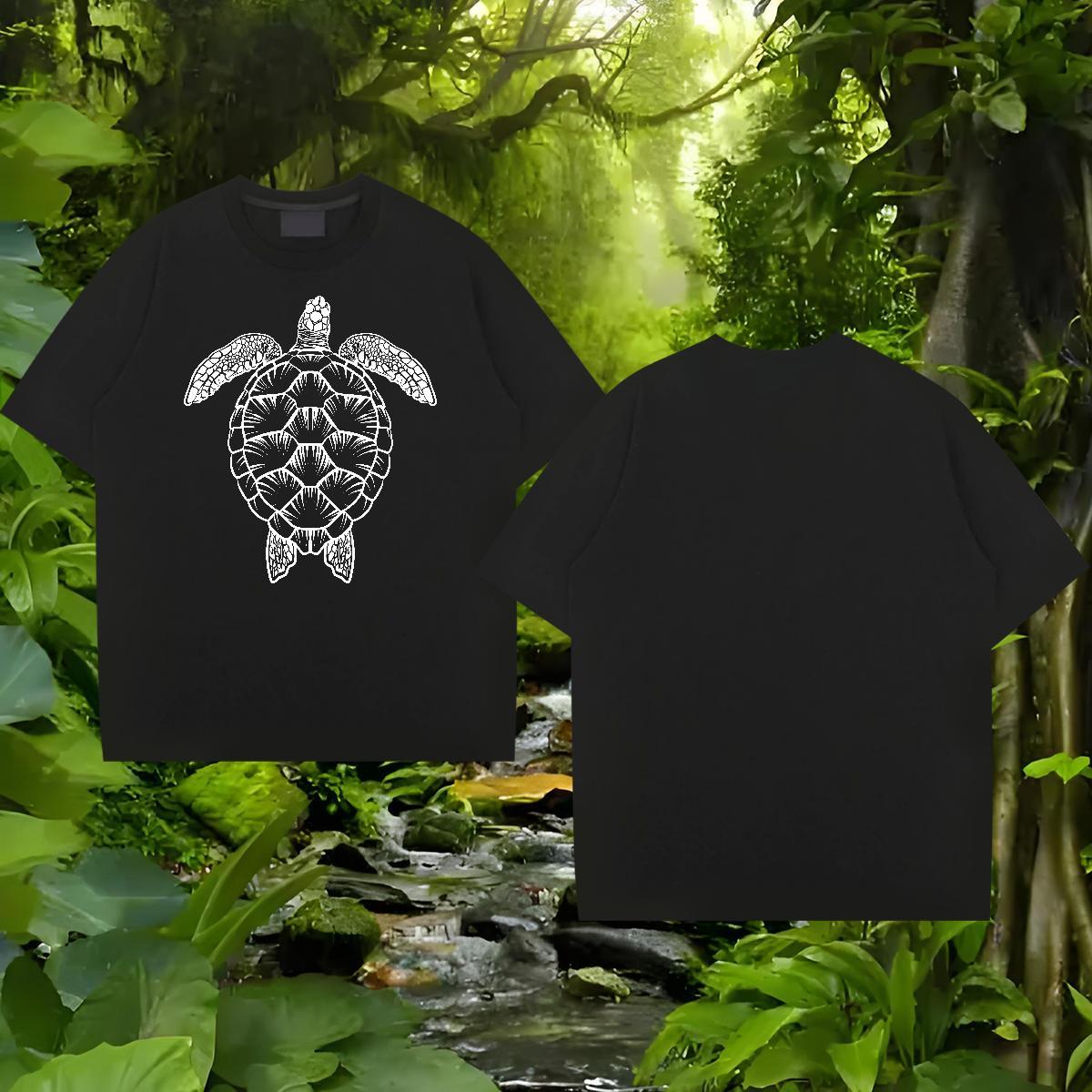 Factory Direct Man T Shirts 100% Cotton 230g tortoise Casual Tees Breathable Soft Men Clothes T-Shirt Skull
