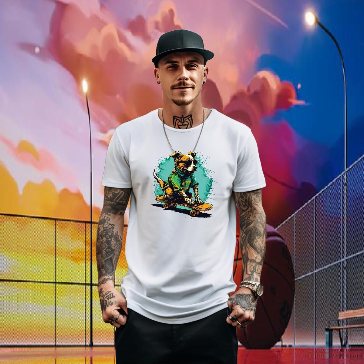 Customized T Shirt For Man 100% Cotton 230g dog Casual Beach Clothings Short Sleeve Soft Loose Fit Men Tees Custom Anime