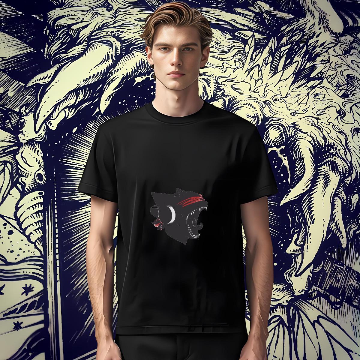 2024 Designer T Shirts Men 100% Cotton 230g cat Sport Wear Breathable Short Sleeve Cool Design Men Tshirts DIY Anime
