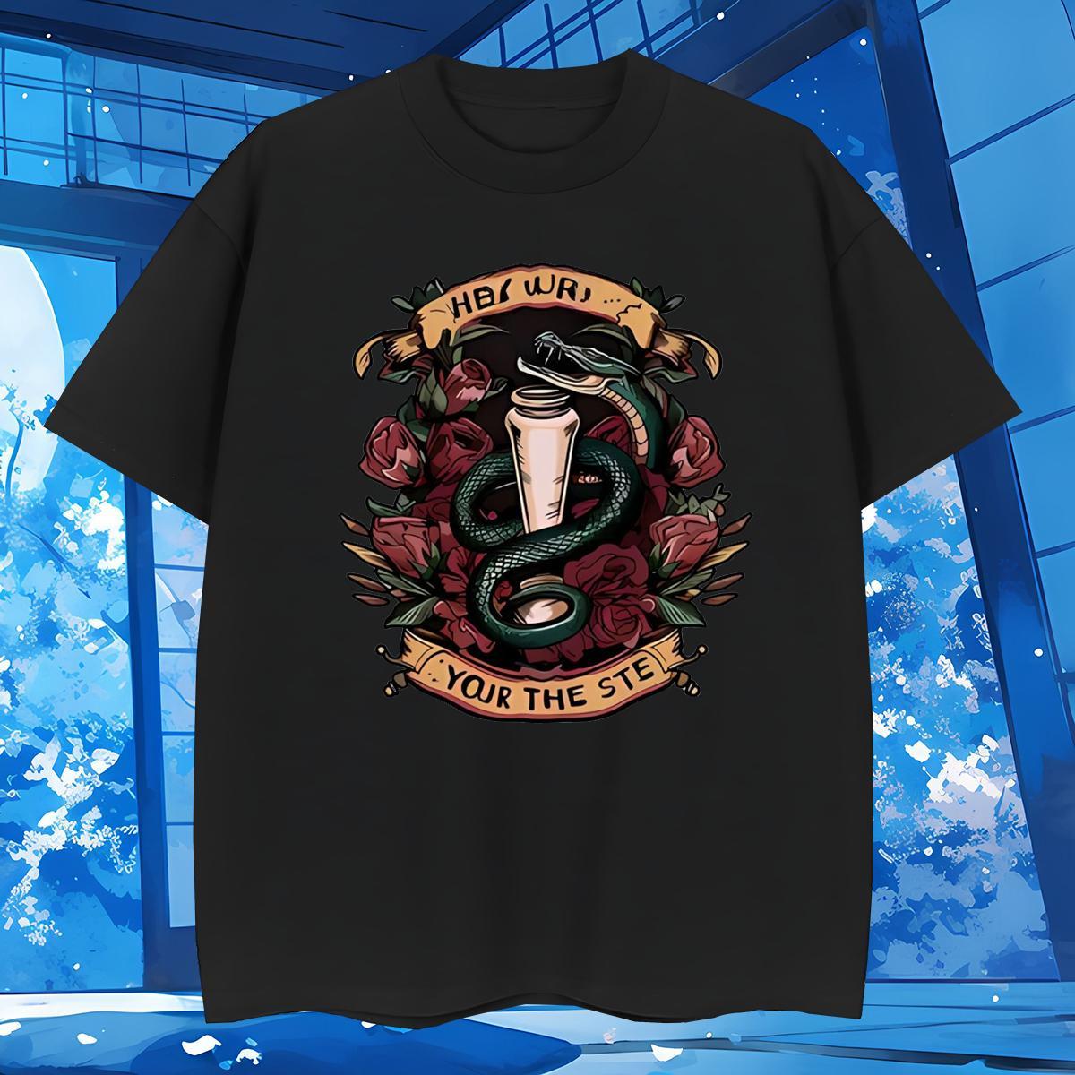 T Shirt For Man 230g Pure Cotton snake Spring Summer Crew Neck Breathable Custom Anime Men Tshirts New Loose Fit Tops Shirt