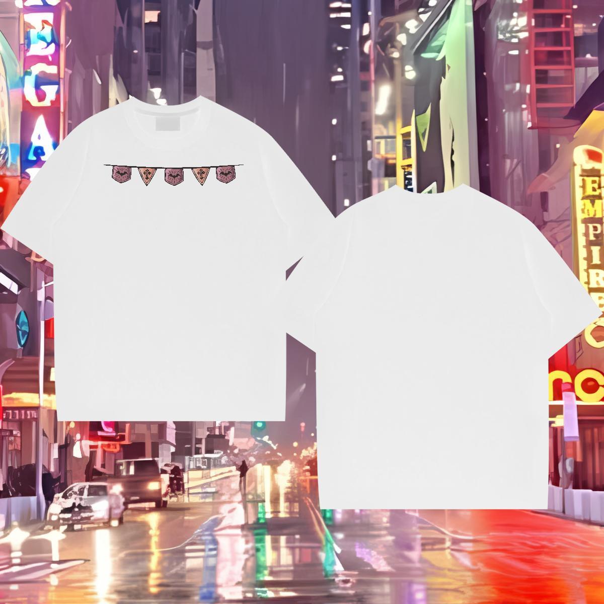 Classic Casual T-Shirts 230g Pure Cotton Bunting Beach Tshirts Breathable Crew Neck TOP Quality Mens Tshirts DIY Logo Oversized
