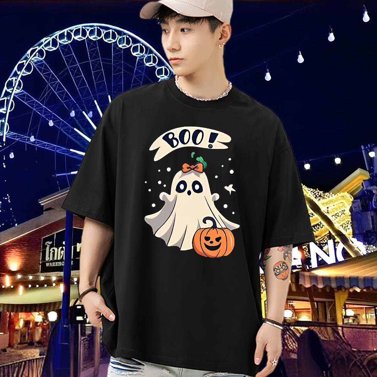 New Arrival Mens T Shirts 230g Pure Cotton halloween Hip Hop Tees O-Neck Short Sleeve Comfortable Men Clothes T-Shirt Plus Size Custom
