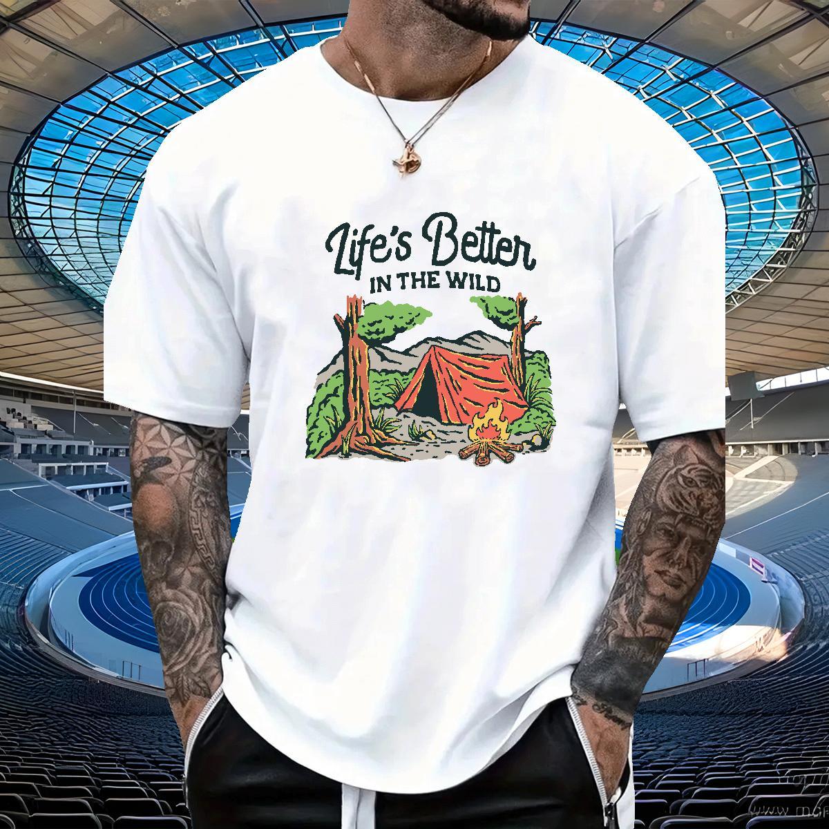 Free Shipping Men Tops Tees 230g 100% Cotton Spring Summer tree Custom Print Oversized Round Neck Short Sleeve Fashion T-Shirts for Men Polos