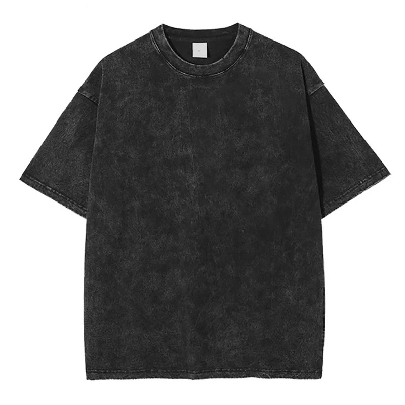 Mens Washed Vintage T-Shirts Street Hip Hop Retro Punk T Shirt women Harajuku Casual Cotton Short Sleeve Acid Wash TShirts top 240812