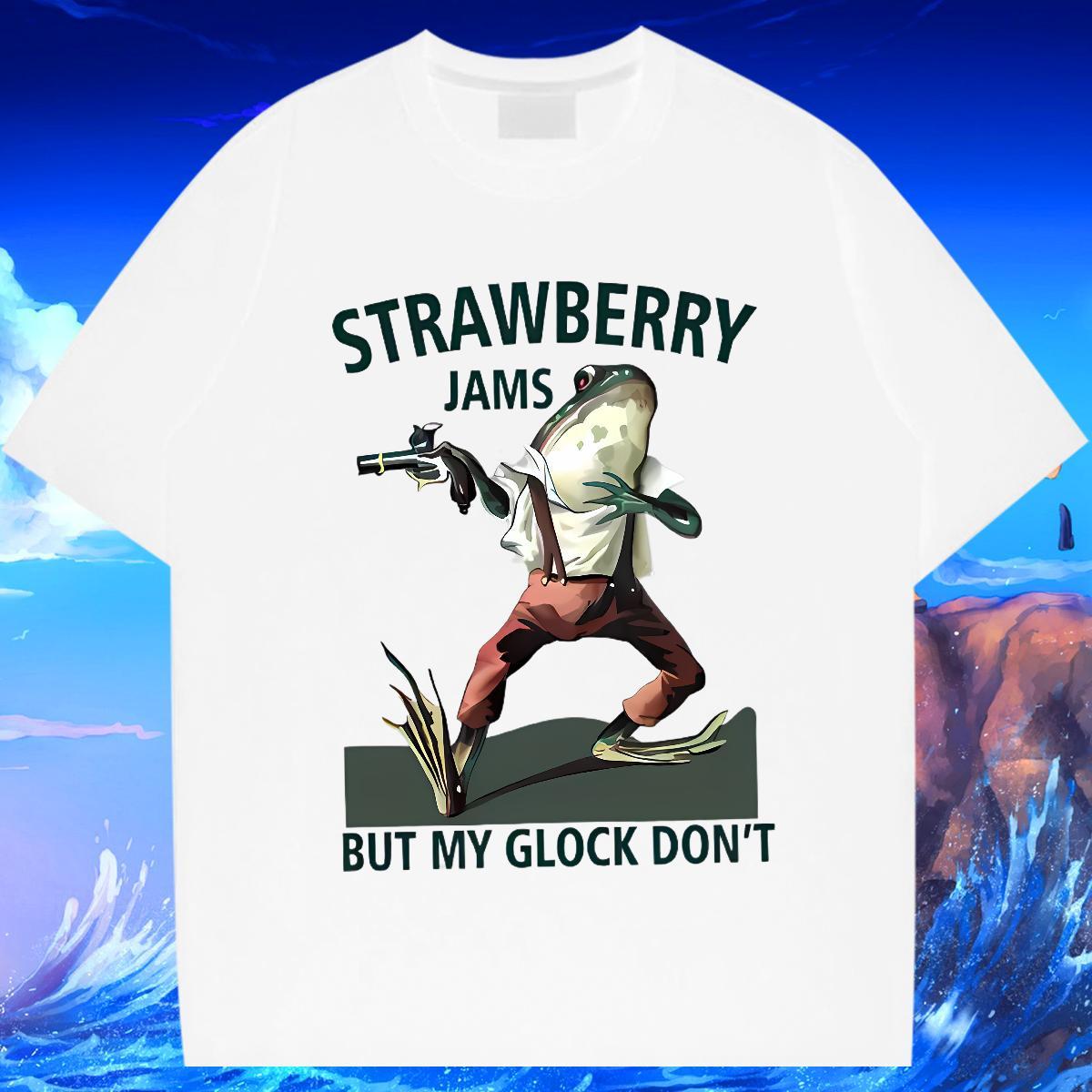 Designer T-Shirts 100% Cotton 230g Frog Hip Hop Street Top Tees Breathable Crew Neck Classic Men Tees Custom Anime