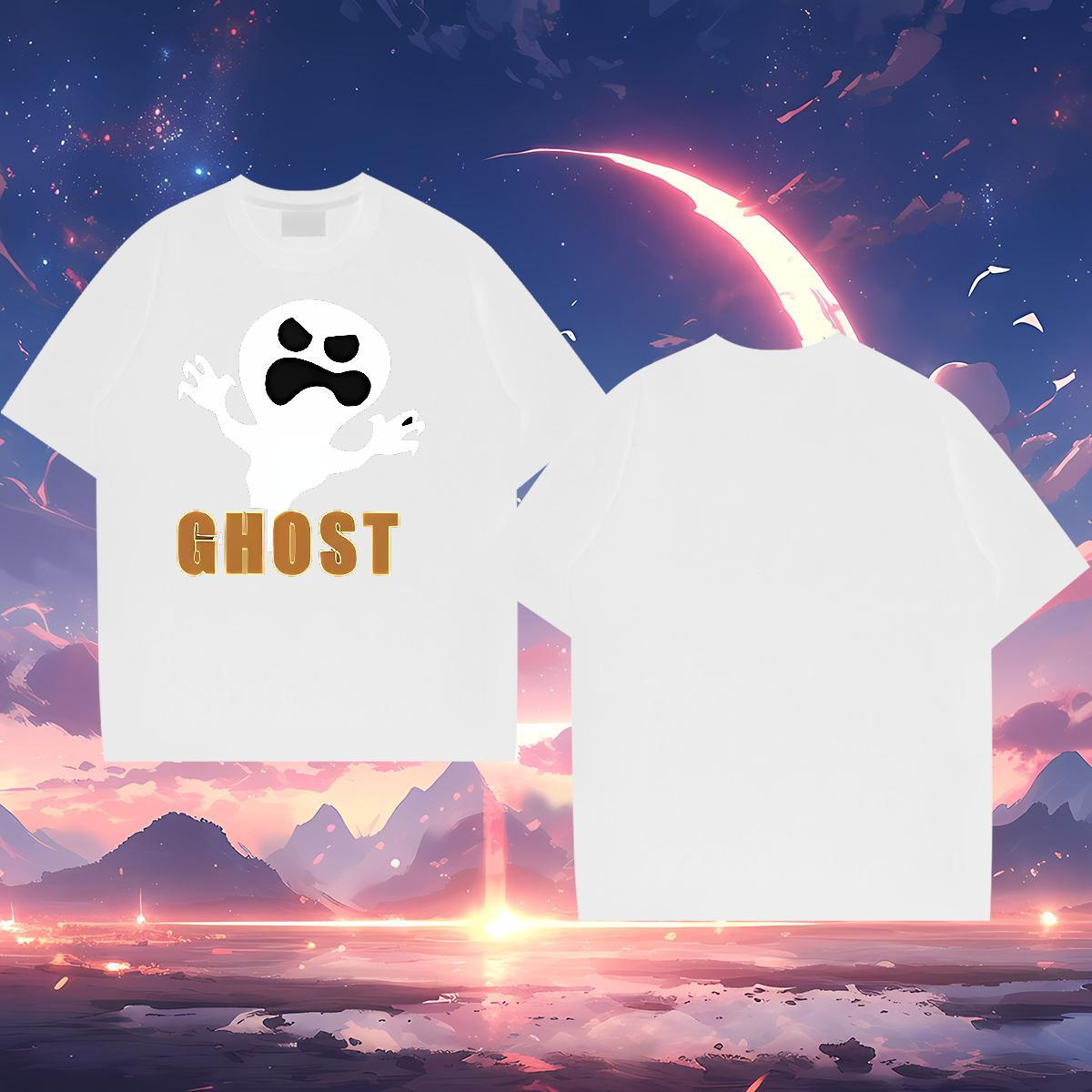 Designer T-Shirts 230g Pure Cotton halloween Casual Tees Shirts Crew Neck Loose Men Clothes T-Shirt Custom Printed