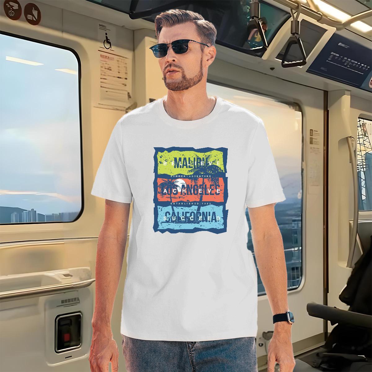 2024 DIY T shirt 230g Cotton tree Spring Summer Tees O-Neck Short Sleeve Free Shipping Men Clothes T-Shirt Customized