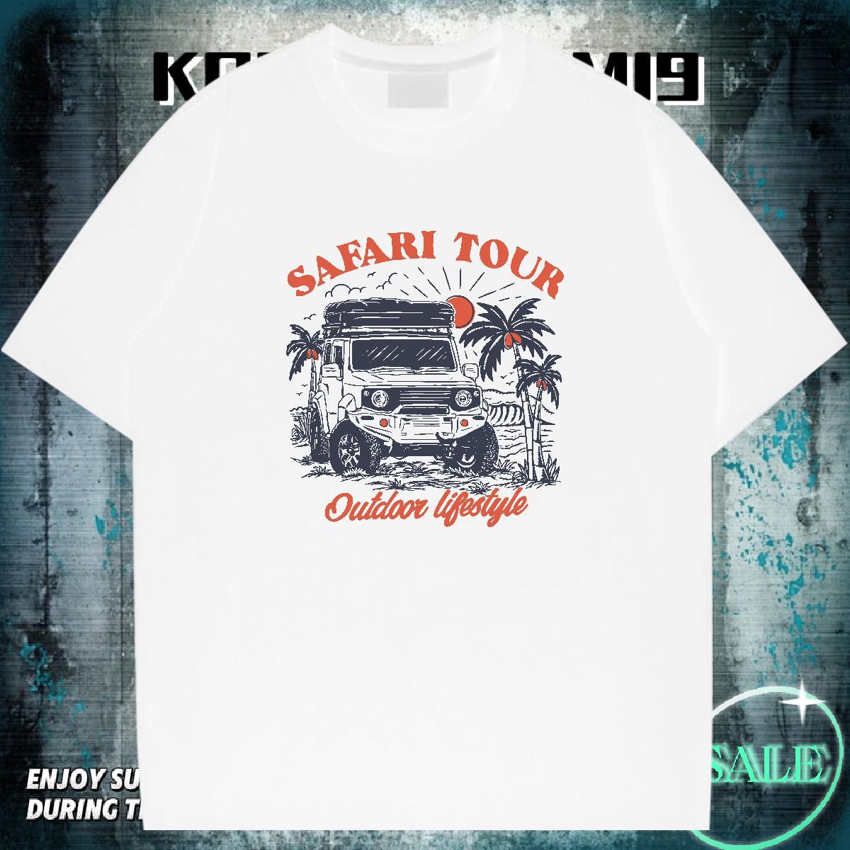 Loose Fit Men Clothes T-Shirt 230g Pure Cotton Sports Casual car Custom Printed Breathable Designer Fashion T shirt Tops