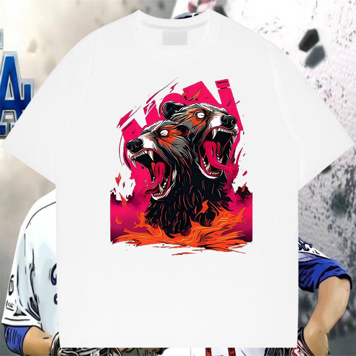 Fashion Designer T-Shirts 230g Cotton Daily Wear Tee Shirt Breathable Short Sleeve Free Shipping Tshirts Oversized