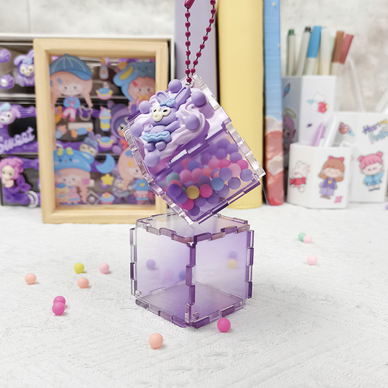 DIY GuKa Magic Cube Set Creative Children's Handmade GuKa GuKa Disk Gradient Transparent Magic Cube Puzzle Toy