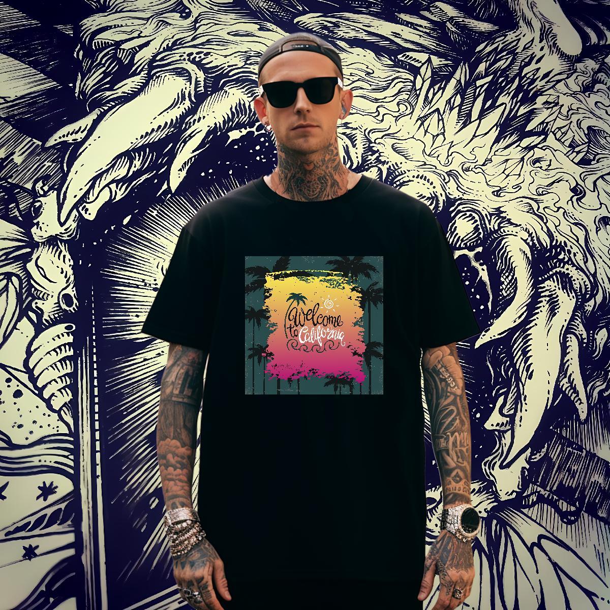 Cool Design Mens Tshirts 230g Pure Cotton Anime Printing Street Asian Size Breathable Short Sleeve Classic Casual Man T Shirts Polos