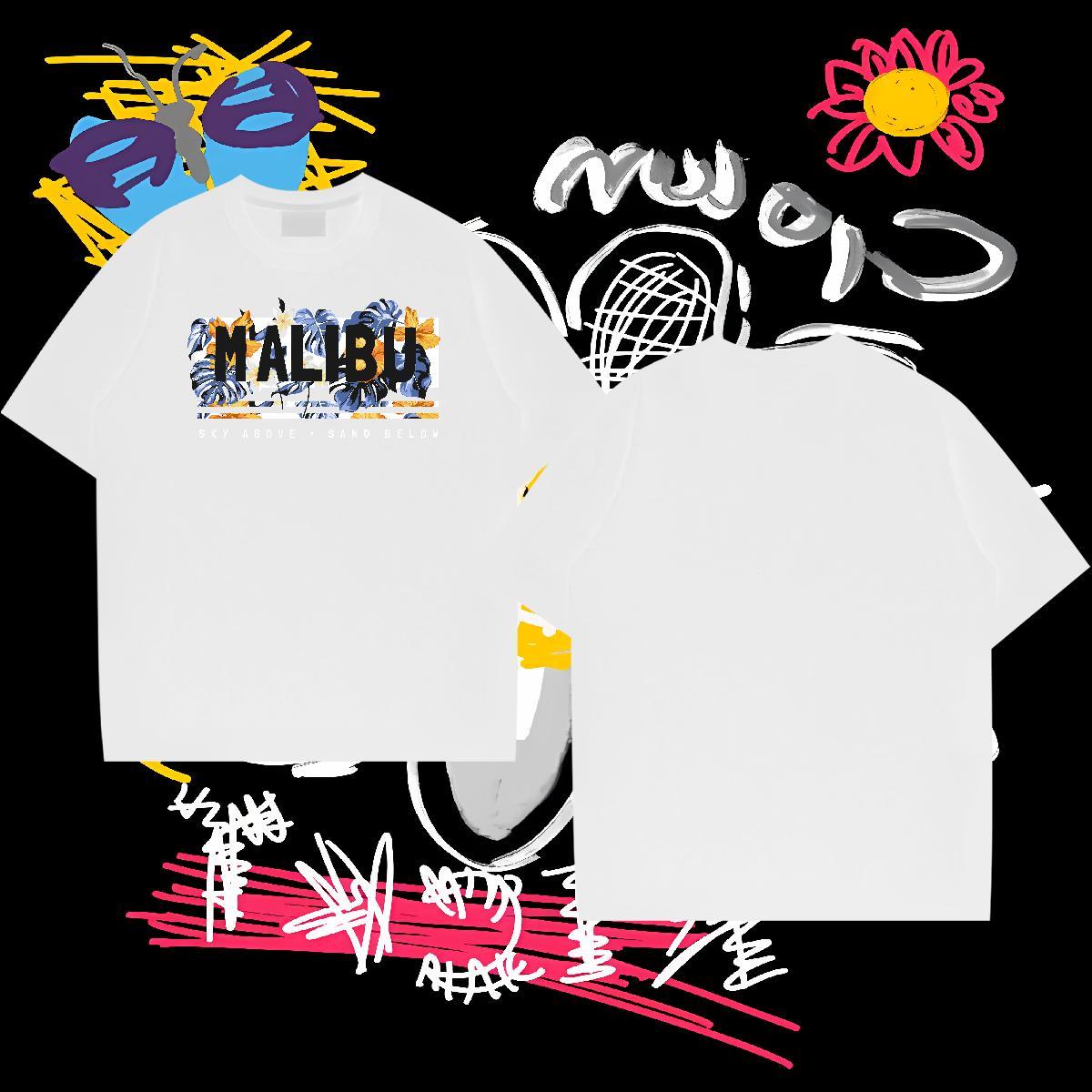 Factory Direct Mens T Shirts 230g Pure Cotton flower Casual Daily Wear Tees Shirts Short Sleeve Soft Unisex Tshirt for Man Woman Graphic