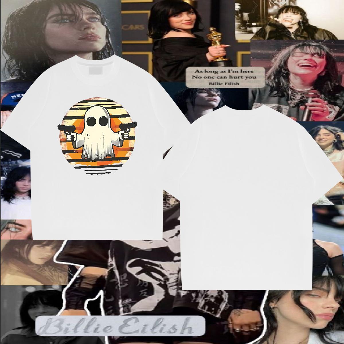 2024 DIY Man T Shirts 230g Pure Cotton little monsters Hip Hop Tops Shirt Breathable Short Sleeve High Quality Mens Tshirts Plus Size Cartoon