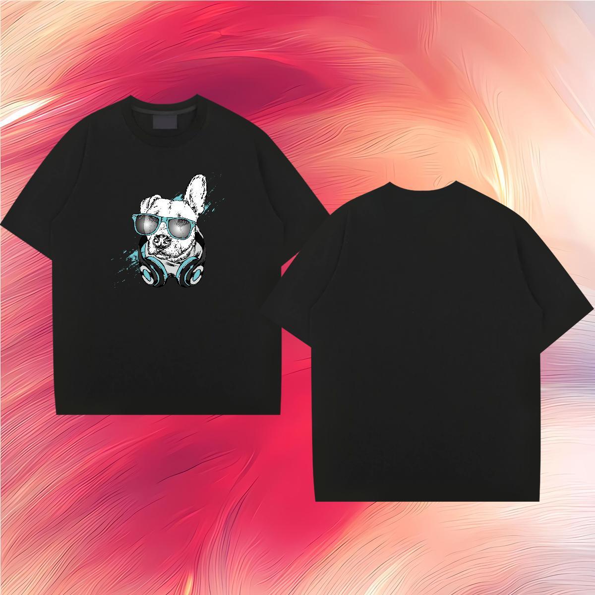 Wholesale Mens T Shirts 100% Cotton 230g dog Casual Beach Tops Breathable Soft Cool Design Men Clothes T-Shirt Customized