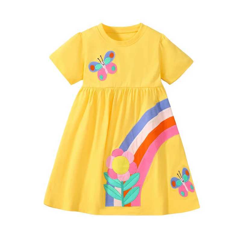 Jumping Meters 2-7 Summer Princess Baby Dress Order Ice Cream Decal Party Childrens Short Sleeve FrogW240720