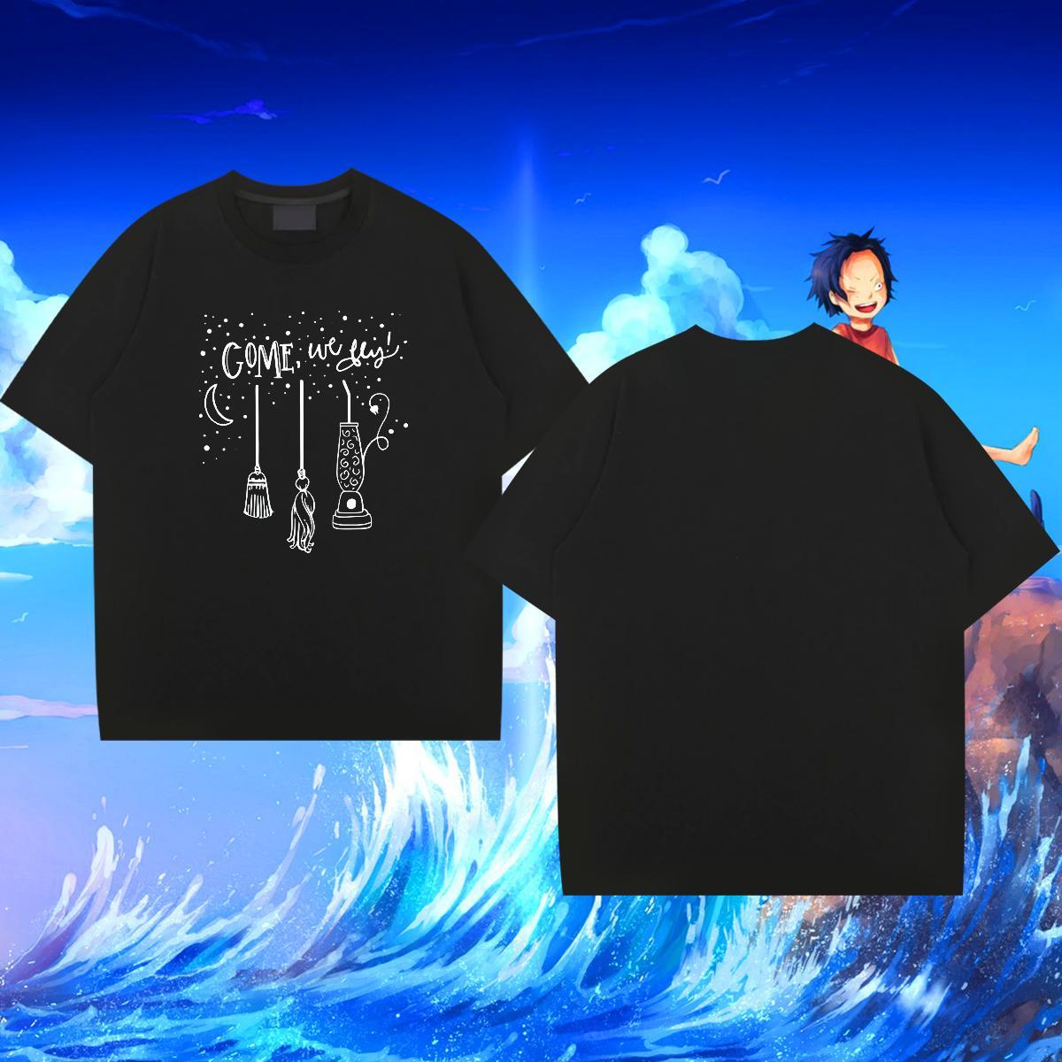 2024 New Mens T Shirts 230g 100% Cotton halloween Outdoor Top Tees O Neck Short Sleeves Unisex Mens Tshirts Black White