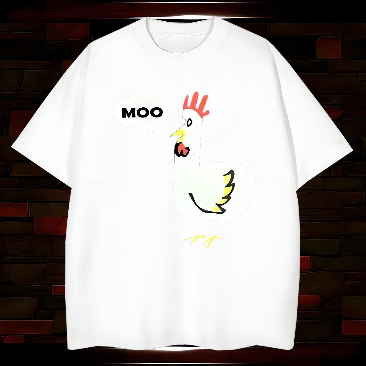Mens T Shirts 100% Cotton 230g chicken High Street Hip Hop Breathable Short Sleeve Anime Print Men Tops Tees Designer Fashion Comfortable Tee Shirt