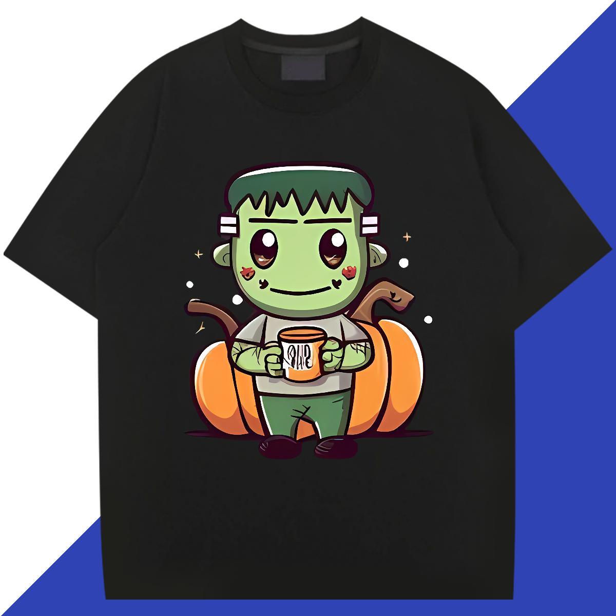 2024 Summer Men T Shirts 100% Cotton 230g pumpkin Sport Top Tees Crew Neck Free Shipping Men Tshirts Anime Print