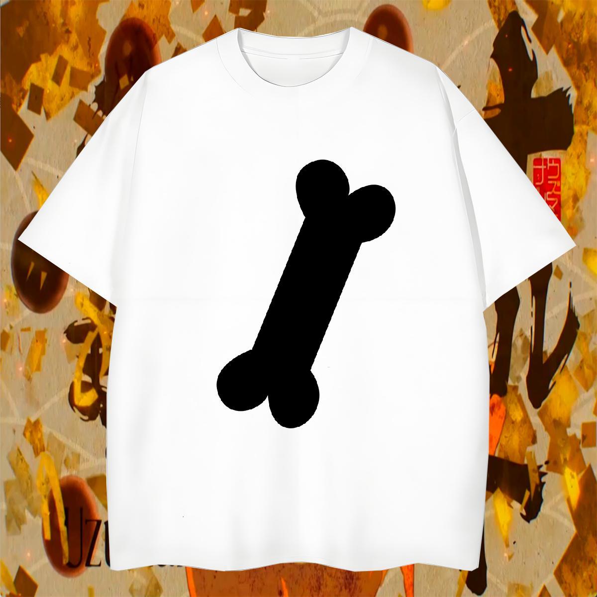 Cool Tshirts 230g 100% Cotton bone T shirt Sports Casual Breathable Short Sleeve Oversized 4XL Casual New Wear