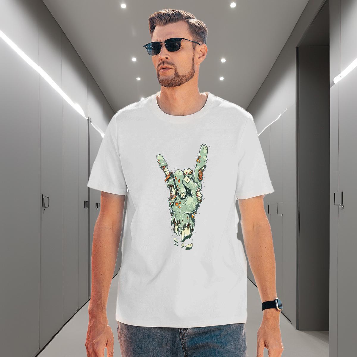 Men T Shirts 230g Pure Cotton hands High Street Hip Hop Breathable Short Sleeve DIY Anime Tshirts Free Shipping Designer Wear