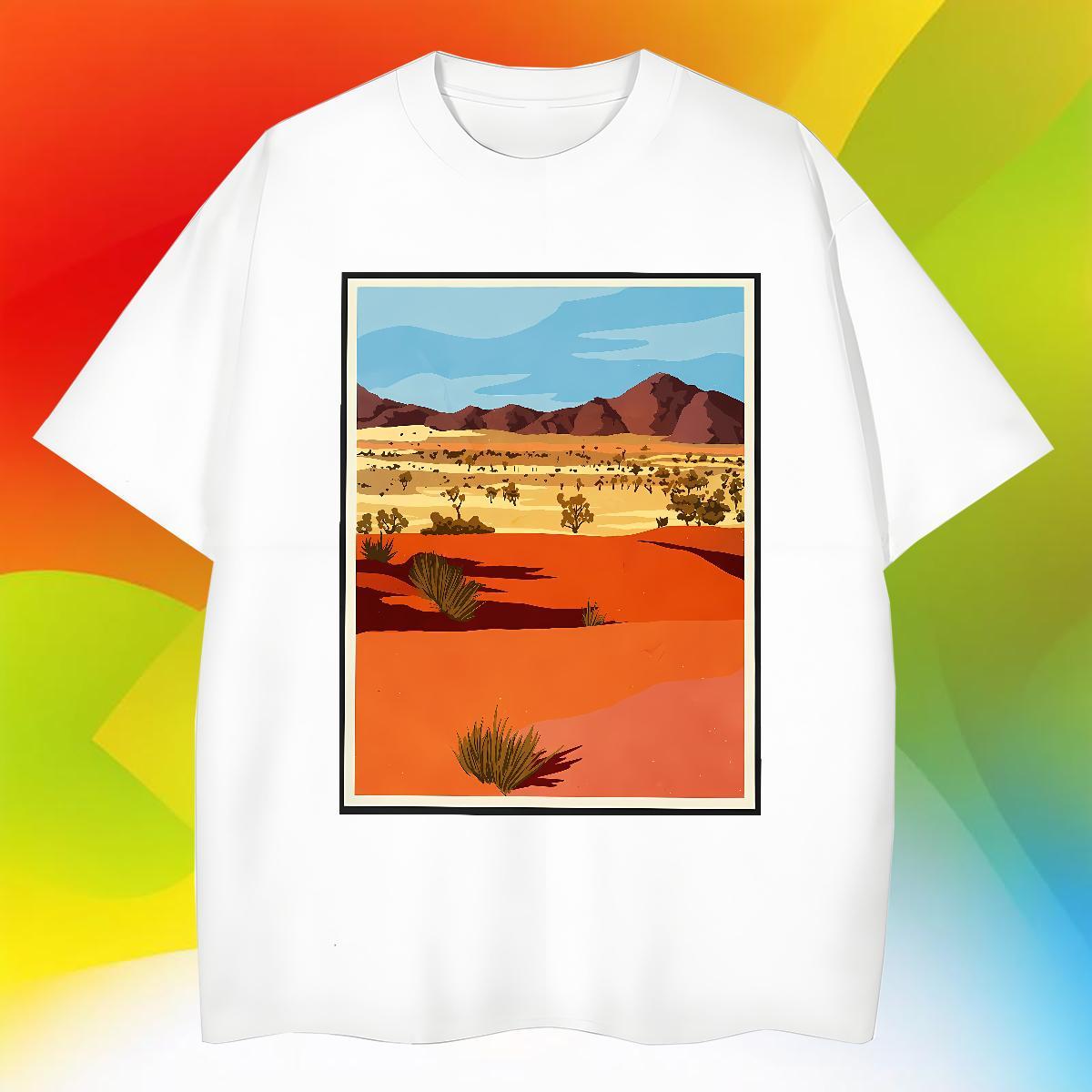 Popular Tshirt for Man Woman 230g Cotton Street Wear desert Plus Size Custom Pure Cotton Customized Man T Shirts Tees