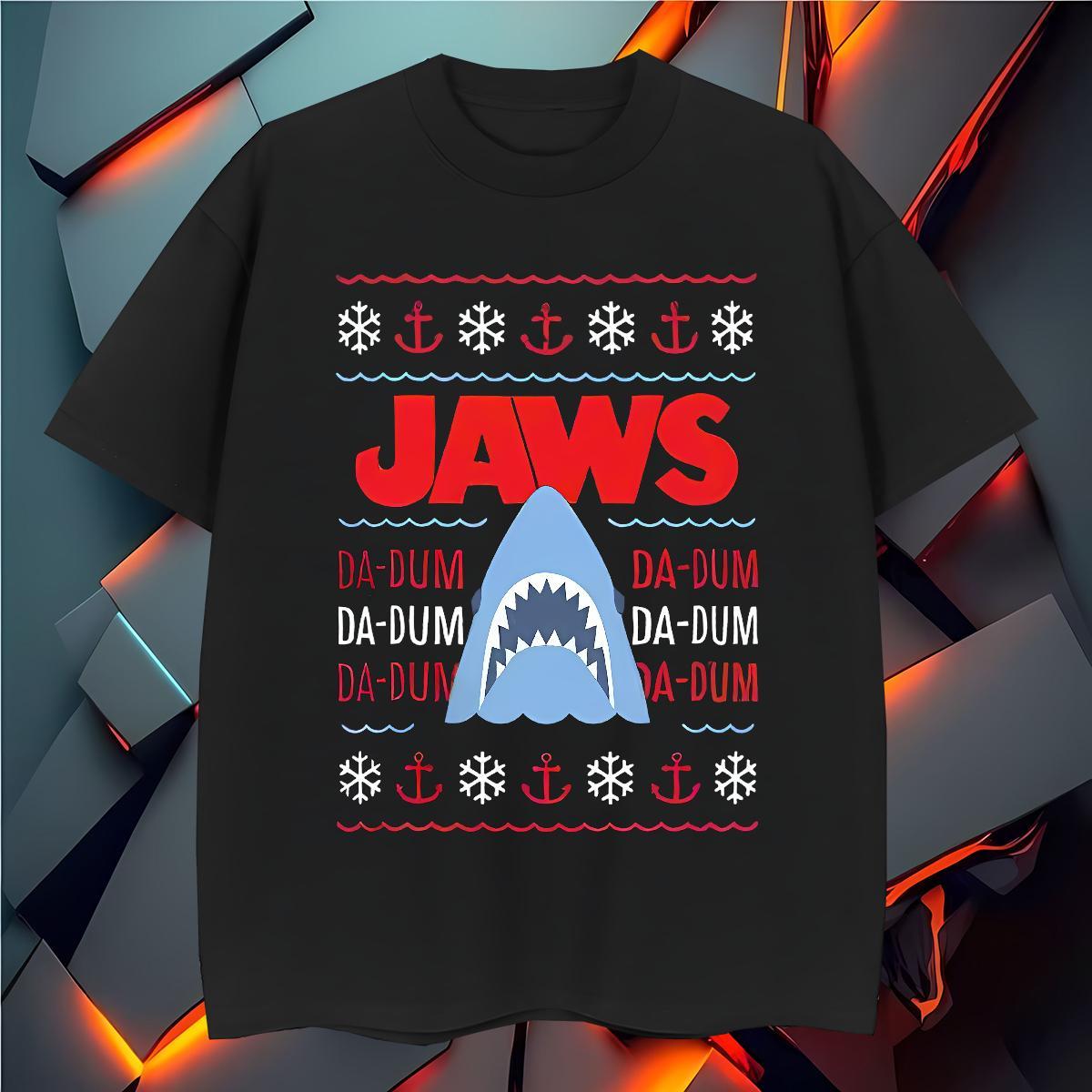 Mens T Shirts 230g Cotton shark Hip Hop Street Breathable Crew Neck Customized Men Tops Tees Wholesale Brand Wear