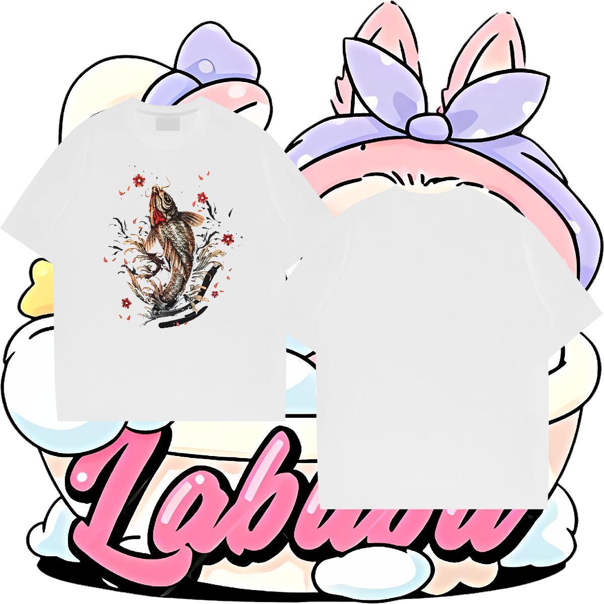 Loose Men Tops Tees 230g Cotton Casual Daily Wear Black White Crew Neck Breathable 2024 Designer T shirt Polos