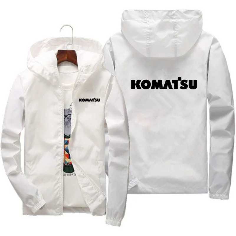 Men's Jackets New spring and autumn Mens Komatsu Jacket High Quality Outdoor Sports Hooded Windproof Fashion Casual Brand Jacket z240806