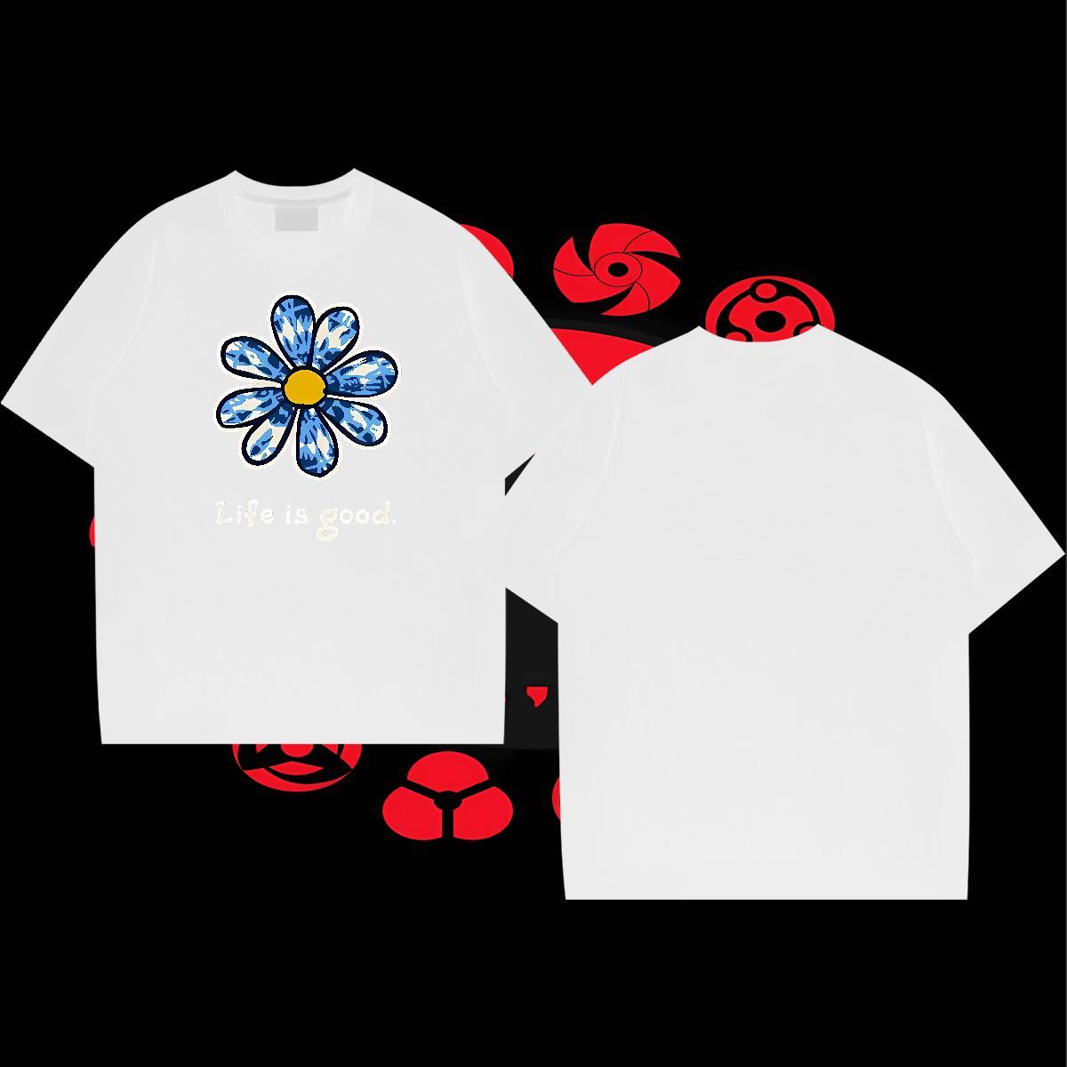 Designer Mens Tshirts 230g Pure Cotton Beach flower Custom Anime Breathable Short Sleeve Wholesale Mens T Shirts Tees Shirts