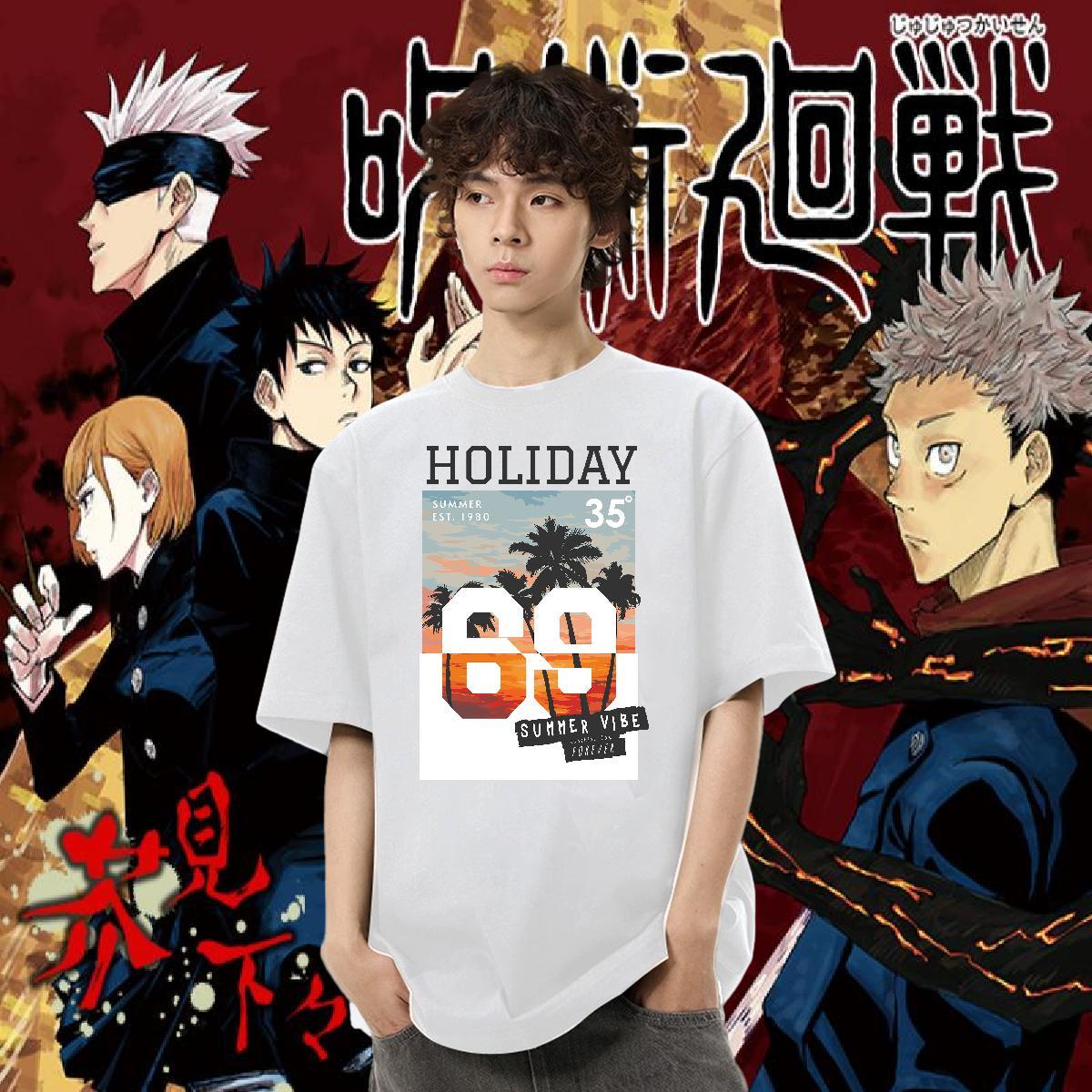 Classic T-Shirts for Men 230g Cotton tree High Street Hip Hop Clothes Crew Neck Breathable Comfortable Tshirts Oversized