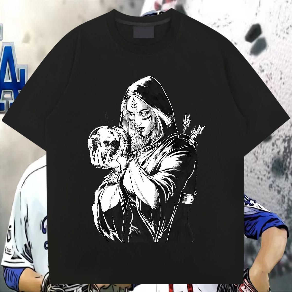 T-Shirts for Men 230g Pure Cotton nun Casual Crew Neck DIY Men Tshirts 2024 Summer Free Shipping Tees