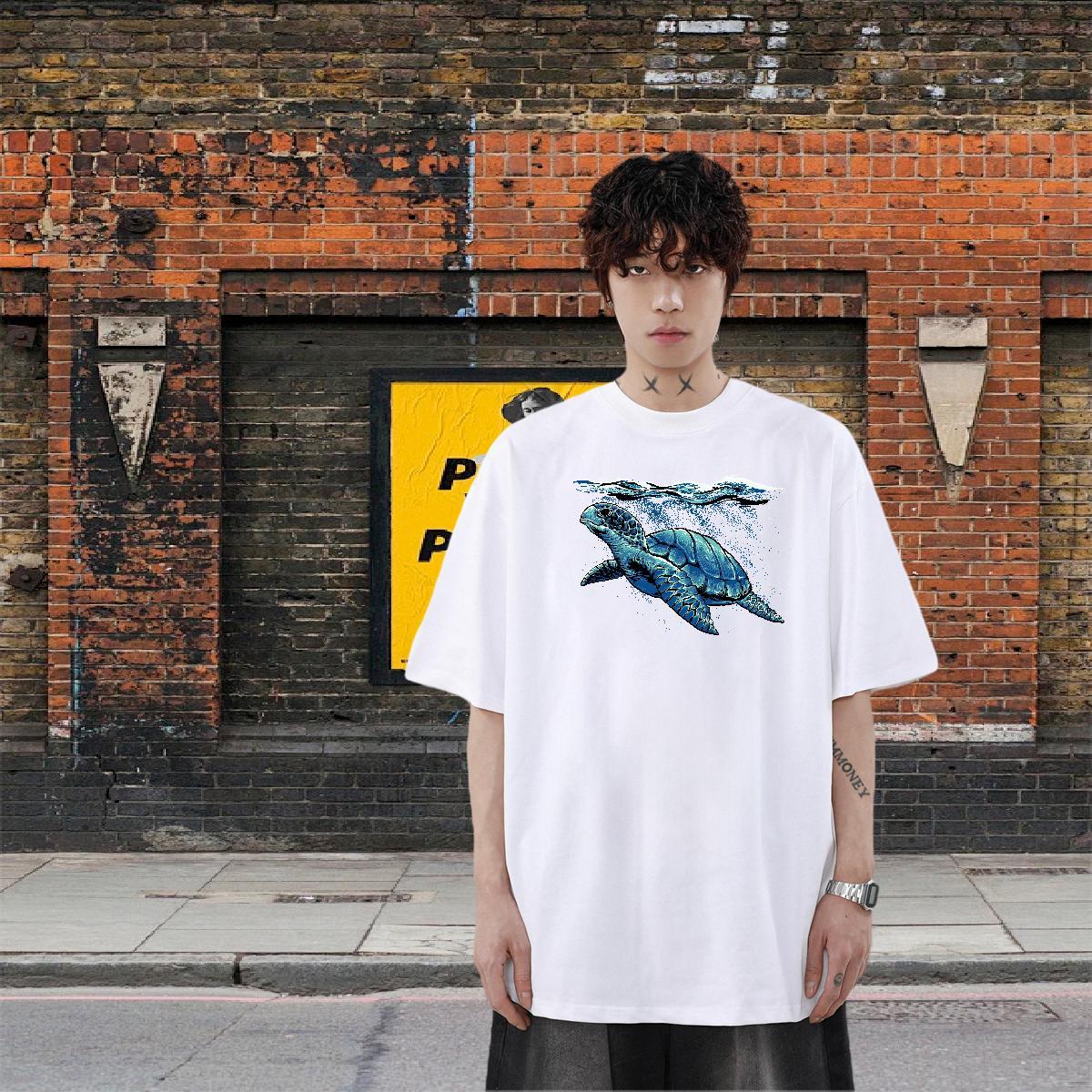 Popular Couples T Shirts 230g 100% Cotton Hip Hop Custom Big Size Breathable Short Sleeve New Arrival T Shirts Men Clothings