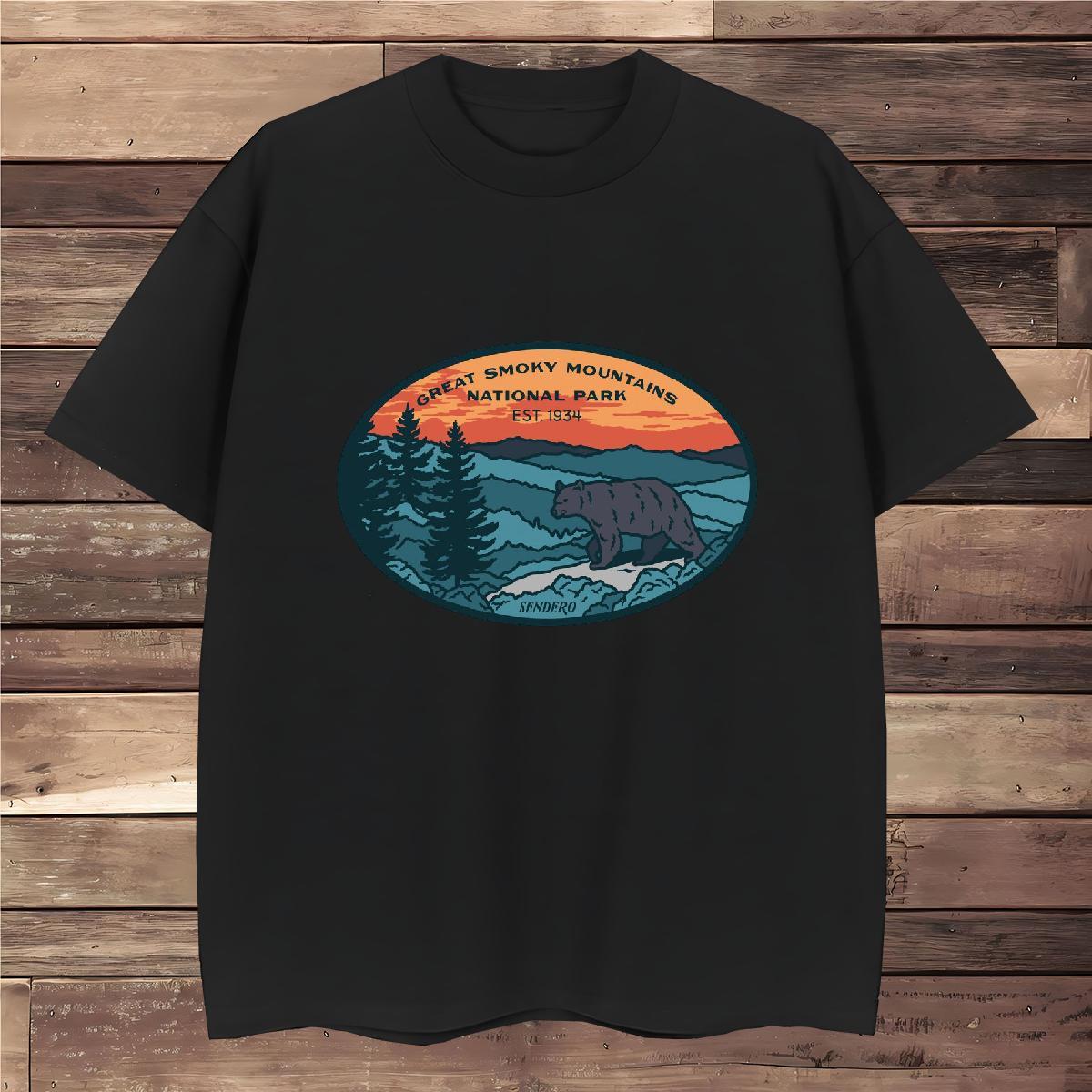 Wholesale Tshirts 230g Pure Cotton bear T shirt Casual Beach Breathable Soft Custom Big Size Fashion New Clothes