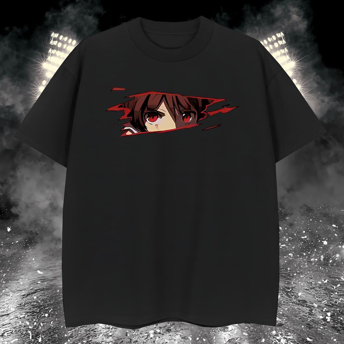 T-Shirts 230g 100% Cotton eyes Hip Hop Street Short Sleeve O-Neck Asian Size Men Tops Tees 2024 DIY Classic Tees Shirts