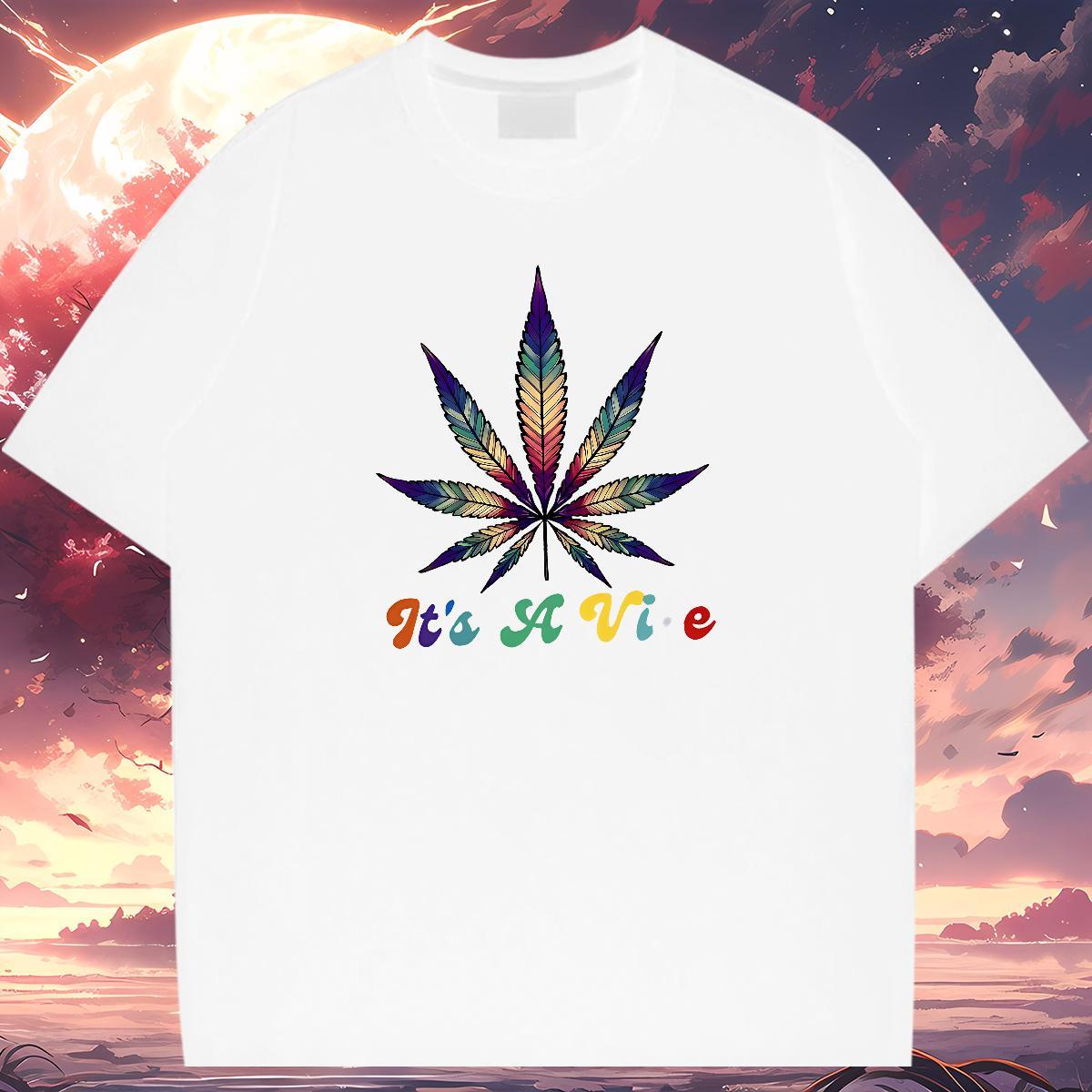 Mens T Shirts 230g Pure Cotton painting Hip Hop Crew Neck Breathable Custom Cartoon Tshirt for Man Woman New Cool Top Tees