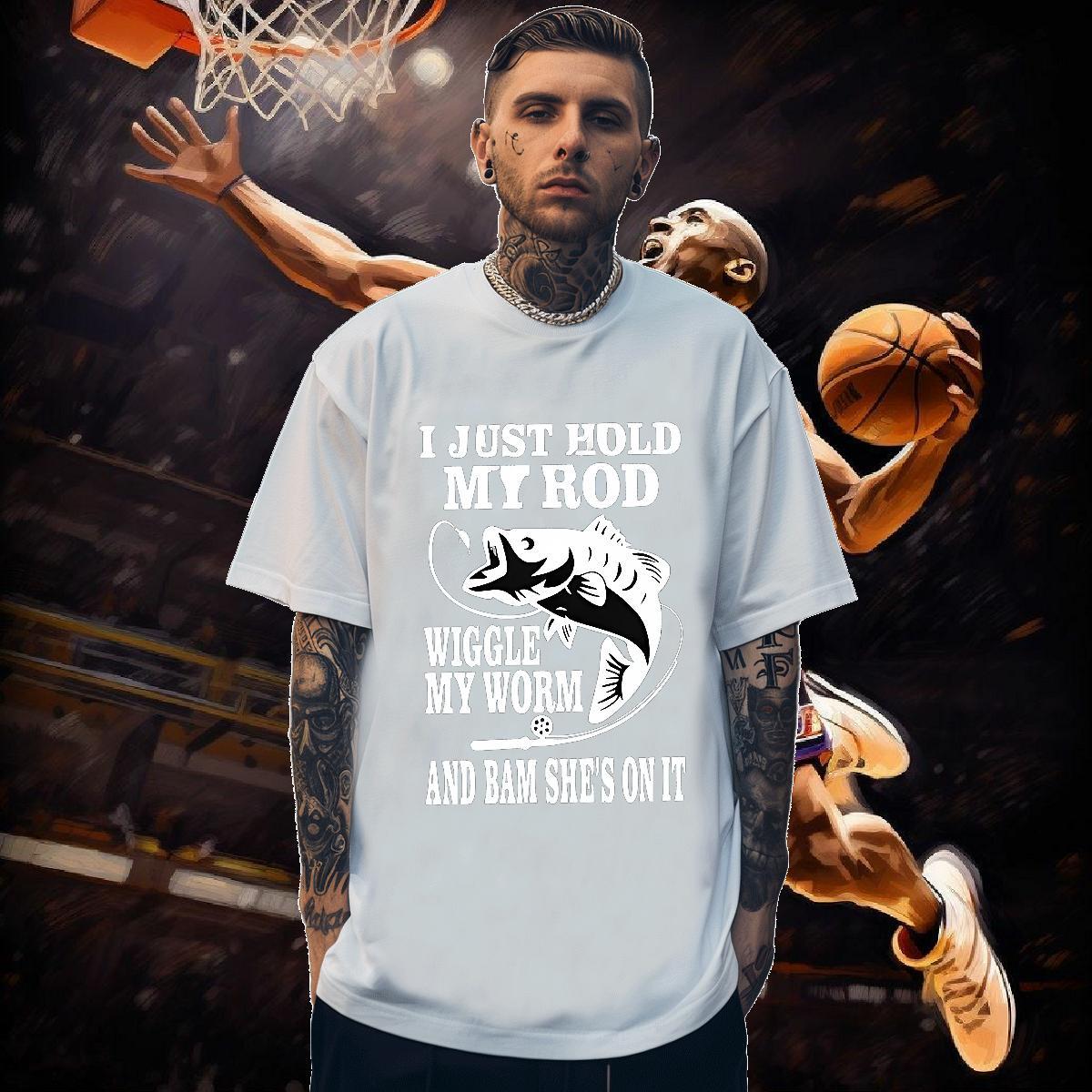 Mens T Shirts 230g Cotton fish Hip Hop Street Short Sleeve Soft Anime Men Clothes T-Shirt Fashion New Popular Tops