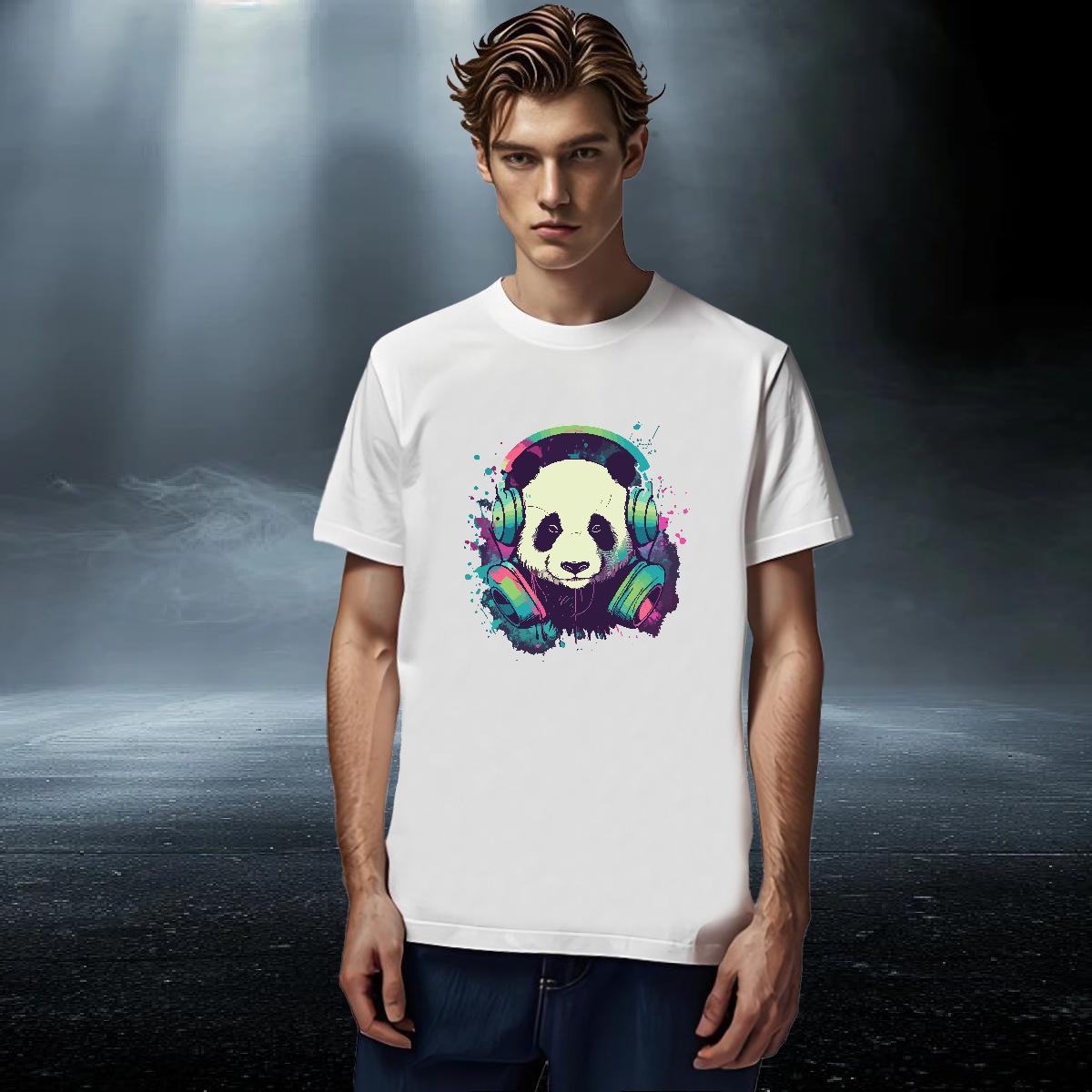 2024 Summer T Shirts Men 230g Cotton Spring Summer Wear Crew Neck Loose Fit Mens Tshirts Cartoon Printing L-4XL