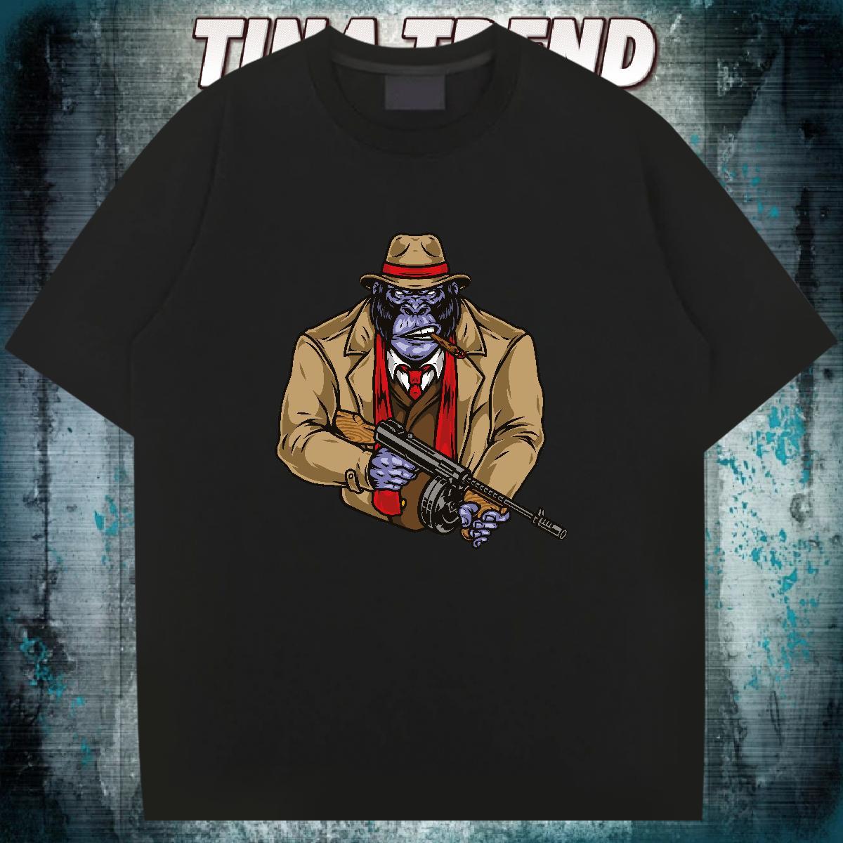 New T Shirt For Man 230g Cotton Daily Outfit Tees Shirts Crew Neck Breathable Unisex Men Clothes T-Shirt Customized Print