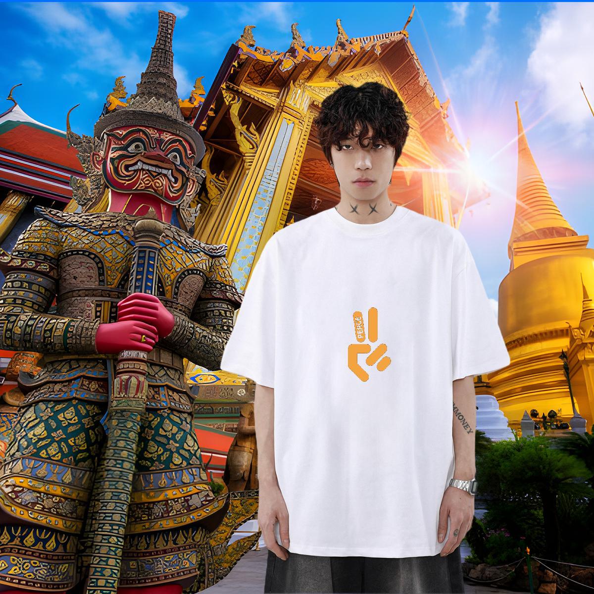 New Arrival T shirt hands Tees Shirts 230g Cotton Daily Outfit Loose Fit Customized Print Breathable Men Clothes T-Shirt