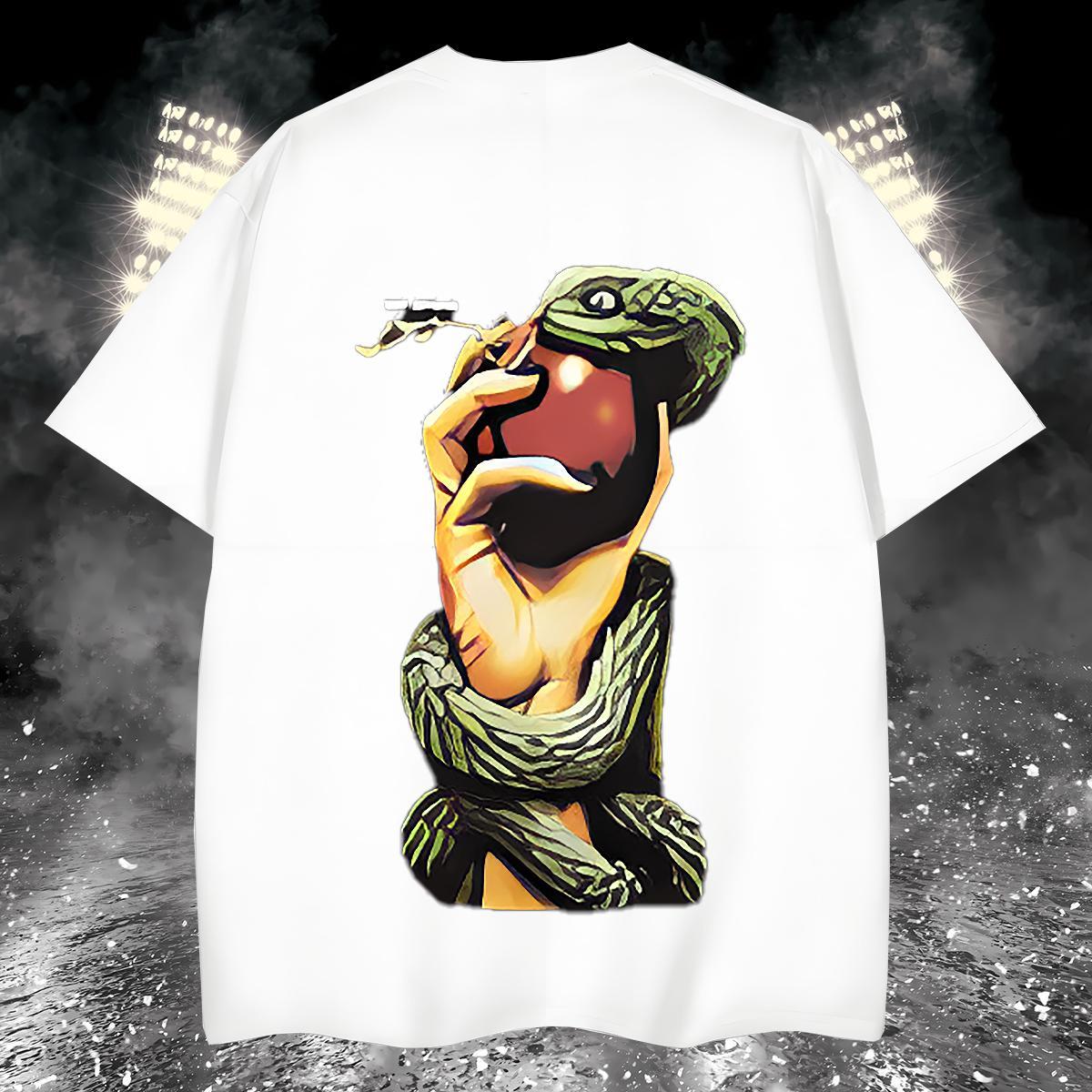 Customized T-Shirts for Men 230g 100% Cotton snake Home Outdoor Tops Shirt Short Sleeve Soft Brand Men Clothes T-Shirt Oversized